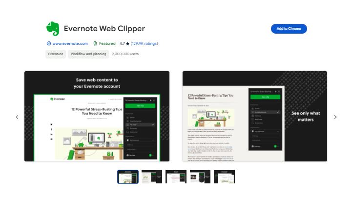 Evernote Web Clipper