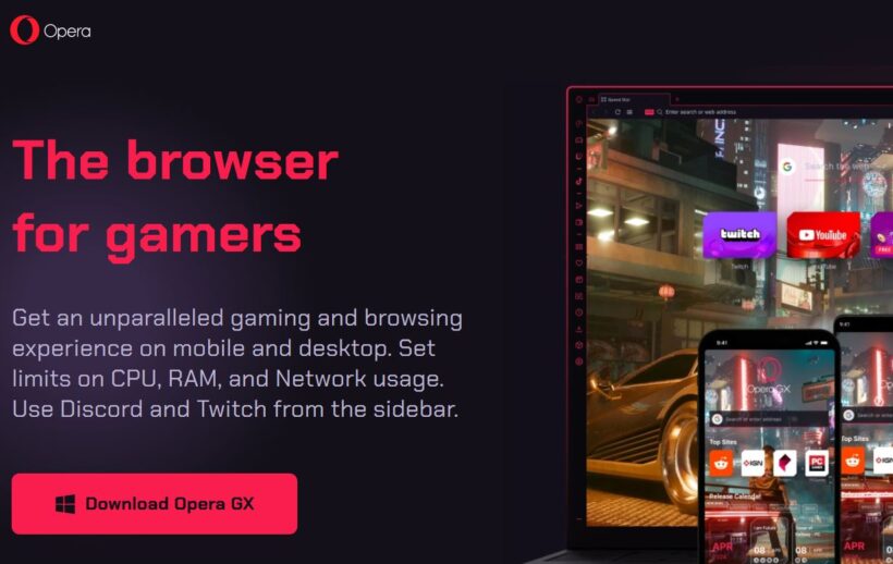 Opera GX Browser, Opera for Gamers