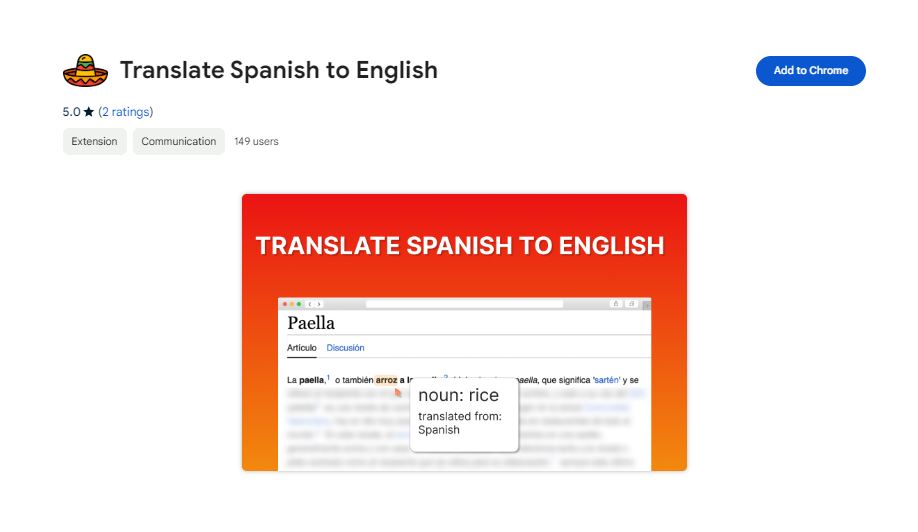 Translate spanish to english, google translation